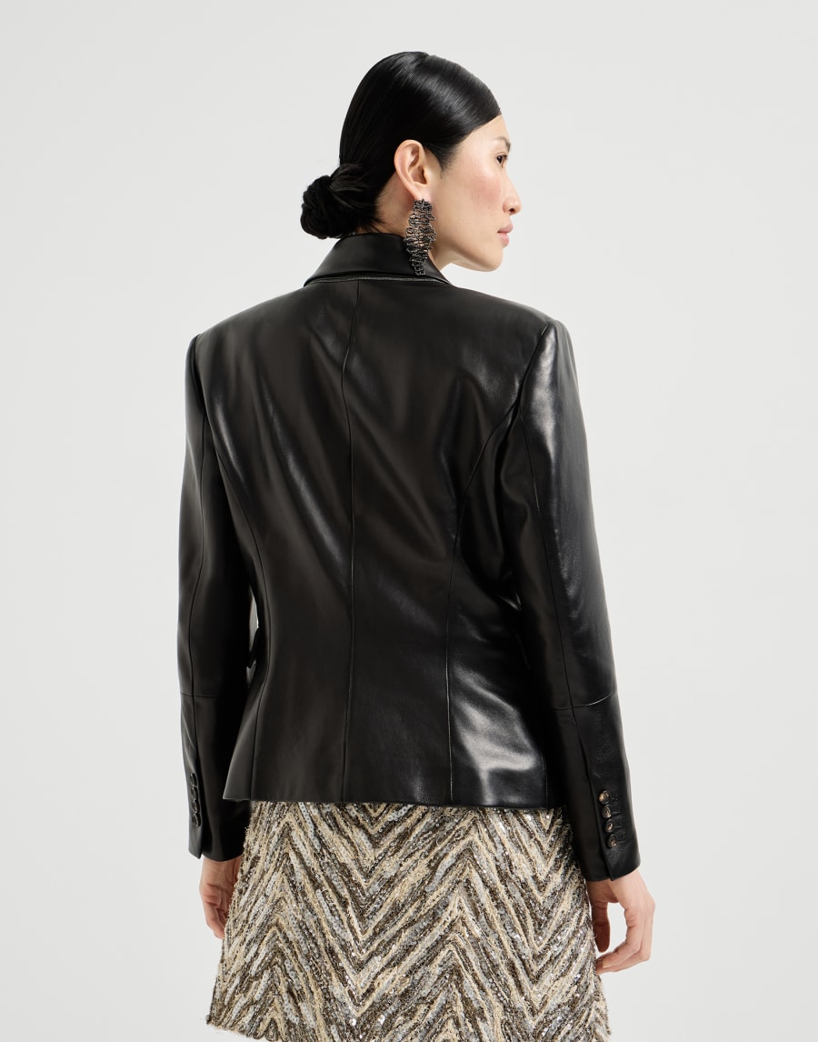 Beaded Nappa Leather Jacket - Black Beaded Nappa Leather Jacket - Black