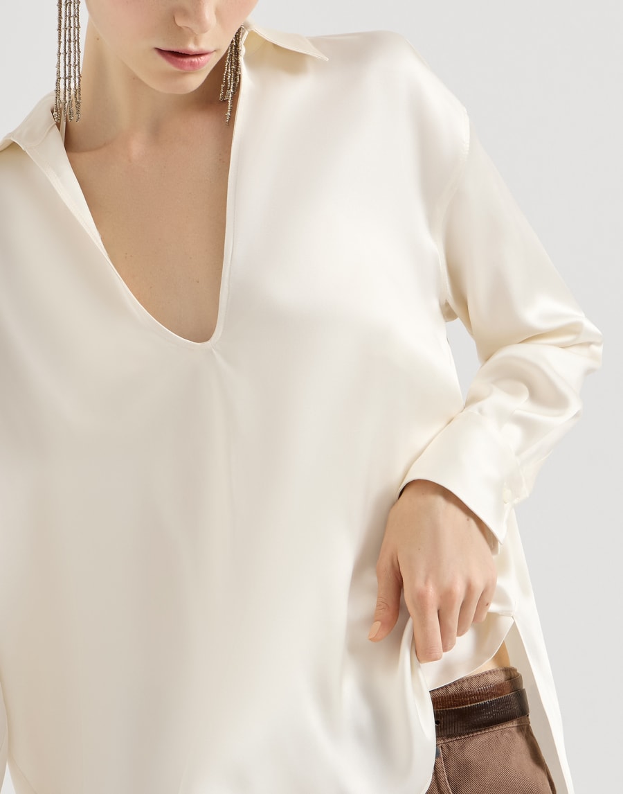Silk Satin Loose Top - Panama Silk Satin Loose Top - Panama