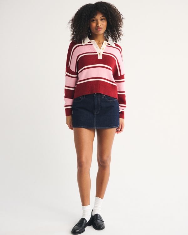 Curve Love Mid Rise Denim Mini Skort