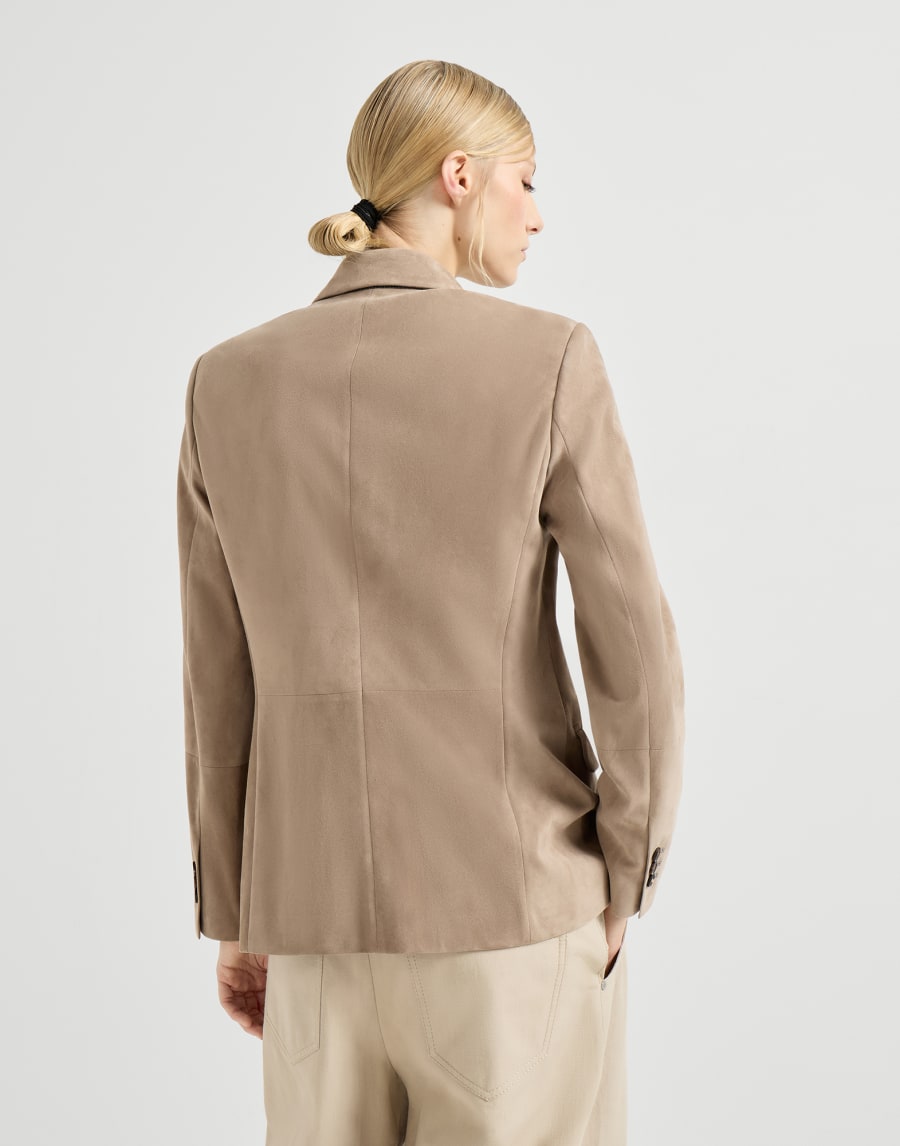 Beaded Suede Jacket - Light Brown