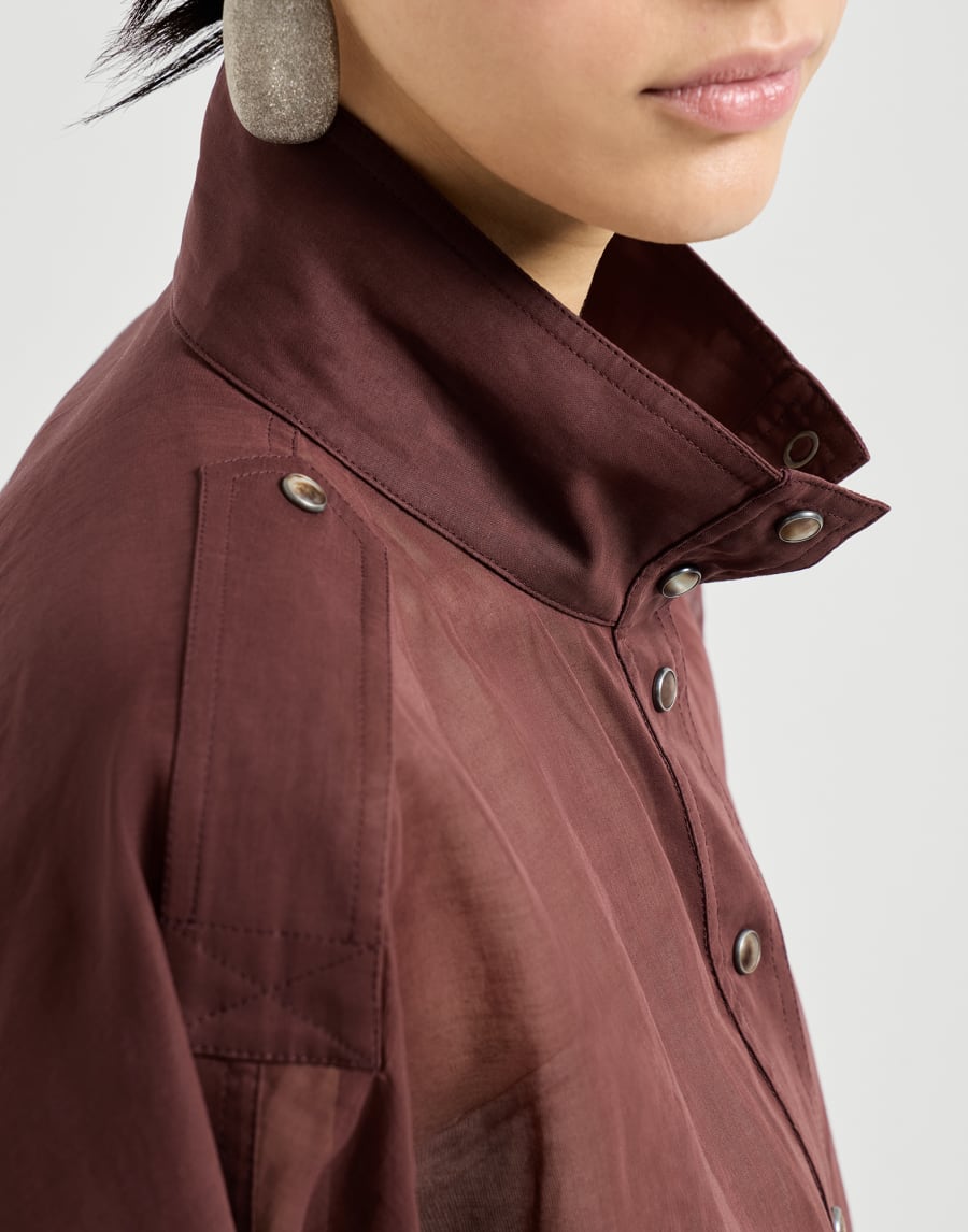 Cotton organza jacket - Bordeaux