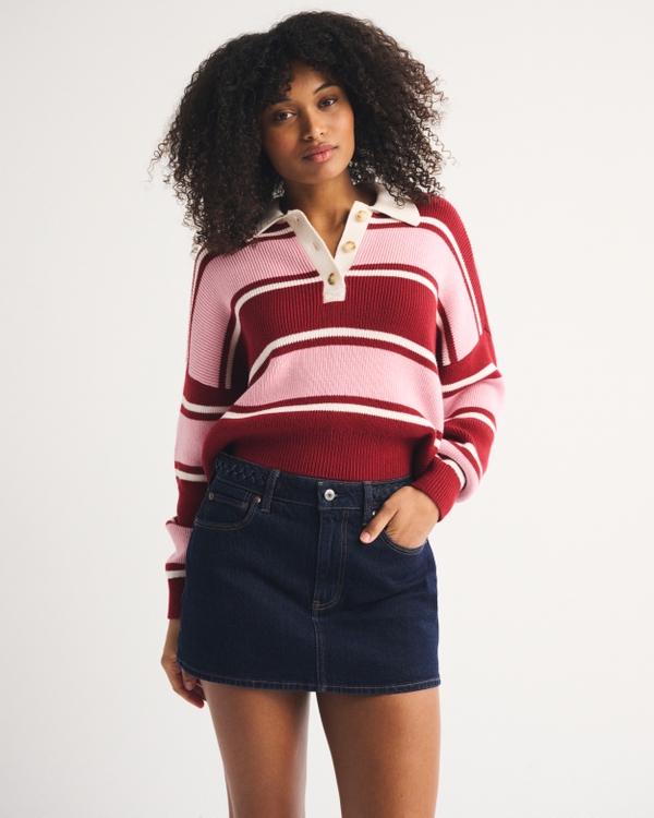 Curve Love Mid Rise Denim Mini Skort