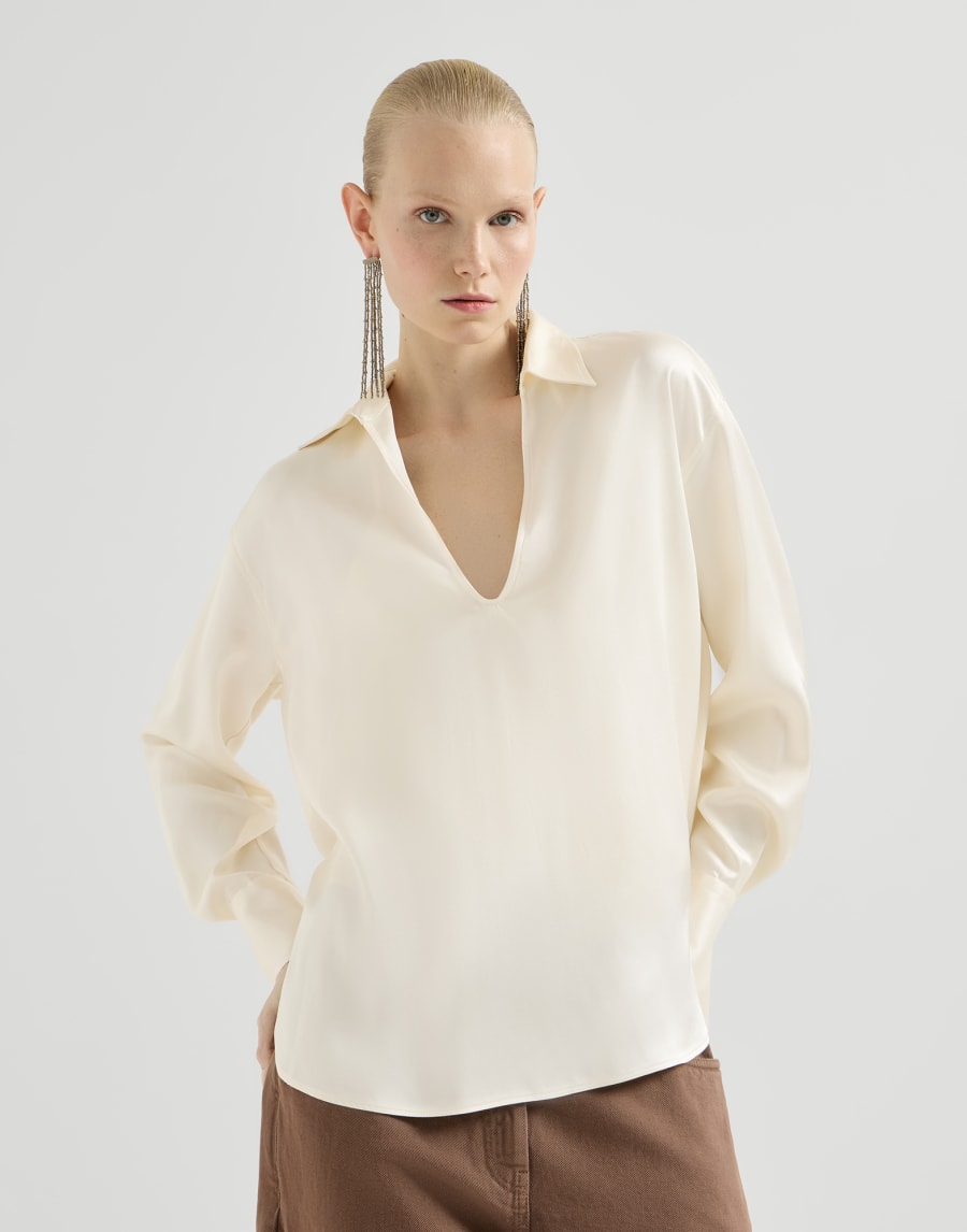 Silk Satin Loose Top - Panama